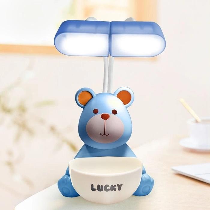 Gambar Lampu LED Meja Belajar / Lampu Baca / Desk Lamp Model USB - teddy bear biru dari happywoman_NEW undefined Tokopedia