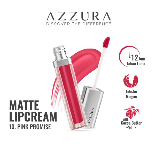 Gambar Azzura Matte Lipcream Lipstik MattePink Promise 10 dari Wings Indonesia undefined Tokopedia