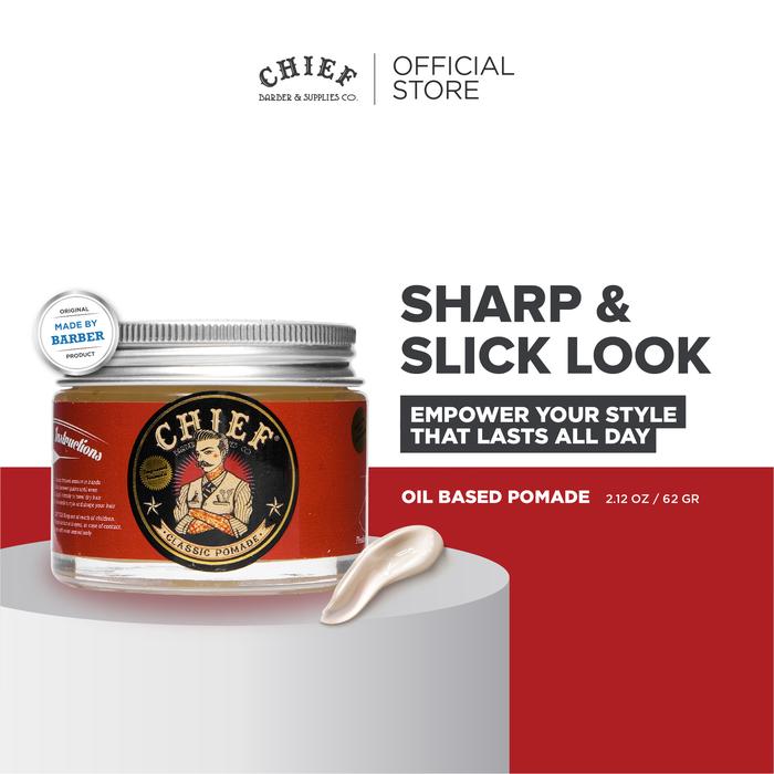 Gambar CHIEF HAIR PACKAGE | Chief Pomade 2,12 oz + Shampoo DE 400ml - CLASSIC, DANDRUFF dari CHIEF Official Store undefined Tokopedia
