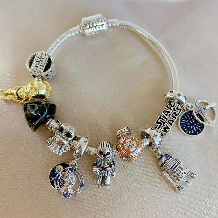 Snake Chain Pandora Bracelet Charms Star Wars PANDORA Silver Star