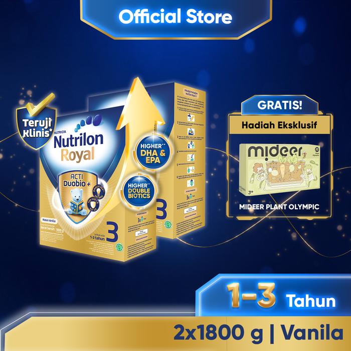 Gambar Paket 2 - Nutrilon Royal 3 Susu Pertumbuhan 1-3 Thn Vanila 1800gr+EXCLUSIVE HADIAH dari Nutrilon Royal Shop undefined Tokopedia