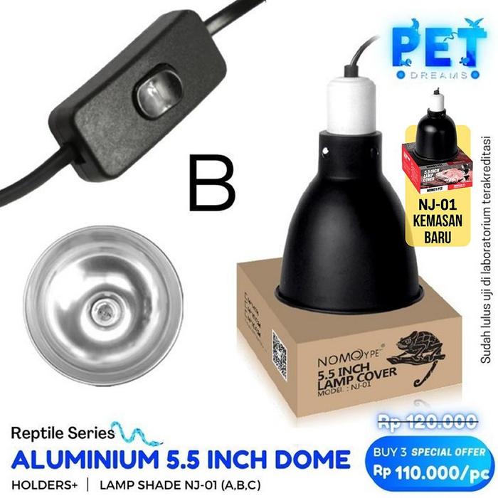 Gambar Aluminium Dome 5.5" Fitting Ceramic Gantung Fiting Keramik Lampu Reflektor Reptil Sulcata Kura - NJ-01-B dari PD REDJA undefined Tokopedia