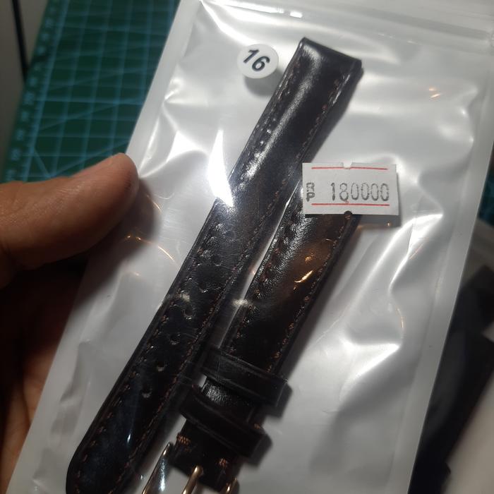 Gambar 16mm Handmade Strap Leather tali jam tangan kulit asli - Hitam, 16mm dari Tali Jam Tangan com undefined Tokopedia