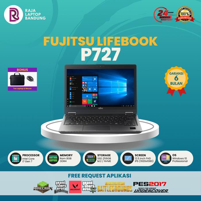Gambar Laptop FUJITSU Lifebook ALL Series Intel core i7 / i5 RAM 16GB SSD 256GB 13.3" Display Full HD IPS ORIGINAL - P727 Flip Touch, RAM 8GB SSD 256 dari RAJA LAPTOP BANDUNG undefined Tokopedia