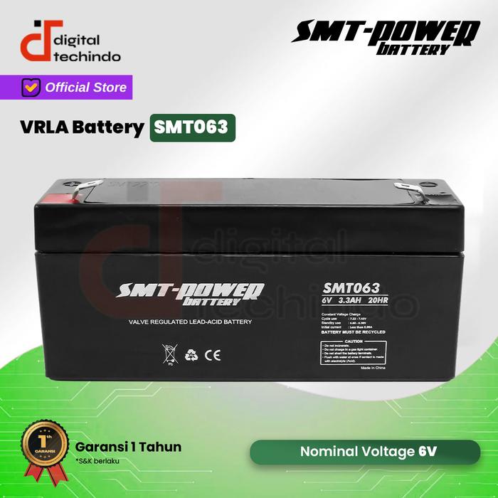 Gambar SAMOTO Battery 6V 3.3AH Baterai Aki Kering Timbangan Digital SMT063 dari Digital Techindo undefined Tokopedia