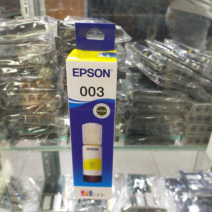 Gambar Tinta Printer Epson L Series 100% original tipe T003 003 for L1100 L2100 L3100 L3200 L3500 L5100 L5200 L5500 L1105 L110 L210 L310 L320 L350 L510 L520 - Yellow dari FATHCOM_NEW undefined Tokopedia