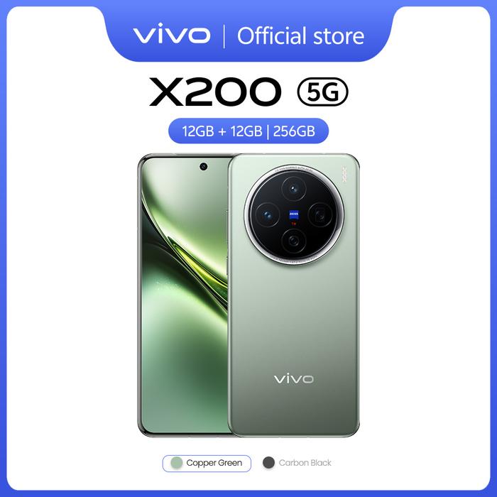 Gambar vivo X200 (12/256) - ZEISS Telephoto Camera, 5800 mAh BlueVolt Battery, Dimensity 9400, vivo AI - Copper Green dari vivo Indonesia undefined Tokopedia