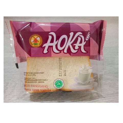 Gambar AOKA roti panggang rasa susu vanila - varasi - vanila 10 pcs dari kasavaku undefined Tokopedia