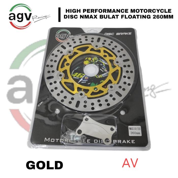 Gambar Piringan Cakram Depan AGV Tipe Floating Bulat 260mm untuk Yamaha Nmax, Aerox, dan Lexi - Motor, Asli, Foto, Disc, Motorcycle - Gold dari FULL VARIASI undefined Tokopedia