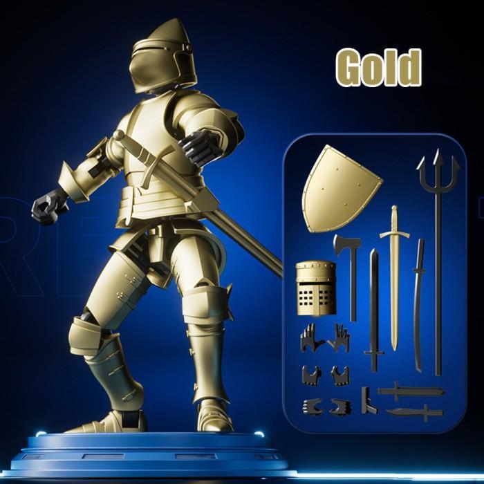 Gambar action figure titan dummy 13 medieval knight gold silver black white full artikulasi aksesoris lengkap / 3d multi artikulasi lengkap dengan senjata - Gold dari Nadien_93 undefined Tokopedia