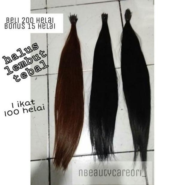 Gambar Rambut sambung 65cm 100 helai harga promo - Hitam dari st0ped official undefined Tokopedia