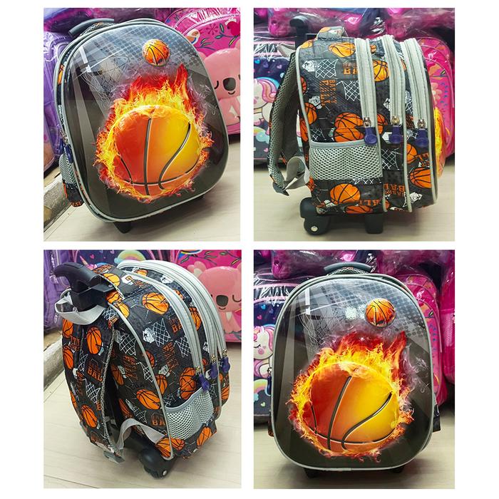 Gambar PREMIUM TAS ANAK SEKOLAH LAKI LAKI TROLLEY DORONG TK KARAKTER KARTUN BOLA BASKET 3 RUANG - BOLA BASKET 13" dari OnLanShop undefined Tokopedia