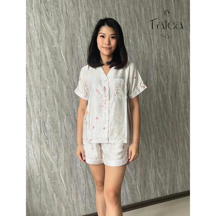 Gambar [READY STOCK] TALEA & CO | DAISY | PIYAMA TENCEL SET | SETELAN BAJU TIDUR WANITA DEWASA | SLEEPWEAR PAJAMAS - Set Pendek, M dari Anggrek Karya Abadi undefined Tokopedia