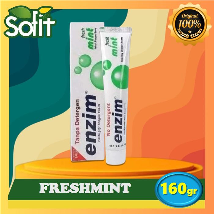 Gambar Enzim Odol Isi 160gr - Toothpaste - Pasta Gigi - Fresh Mint - Mild - 40 Plus - Orthodontic - Sofit - ENZFreshMint160 dari SO FIT undefined Tokopedia
