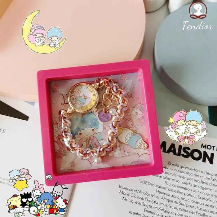 Gambar Jam Tangan Kartun Sanrio Kulomi Gadis Lucu Mahasiswa Gantungan Gelang Jam Tangan Anak - Pink - Gemini dari salasa fashionn undefined Tokopedia