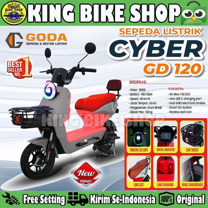 Jual Sepeda Listrik GODA GD 120 CYBER 550 Watt Electric E Bike