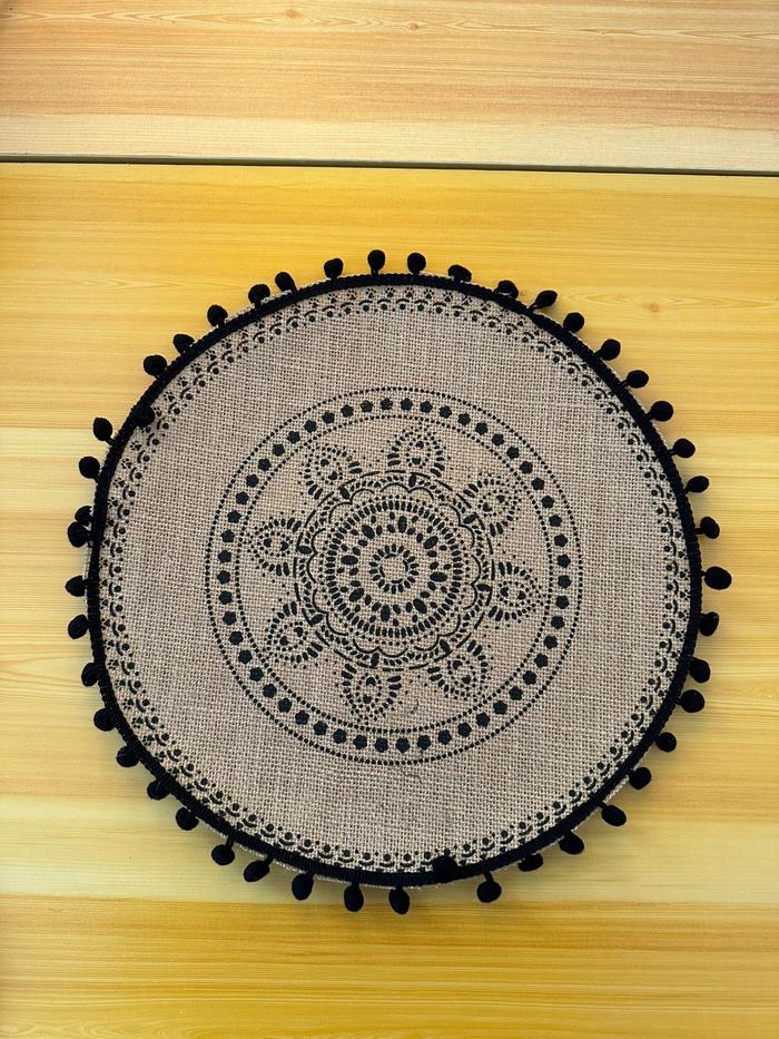 Gambar Alas Piring Meja Anyaman Nordic Meja Makan Tatakan Piring Rumbai Placemat - Model 2 dari Home Decor Zega undefined Tokopedia