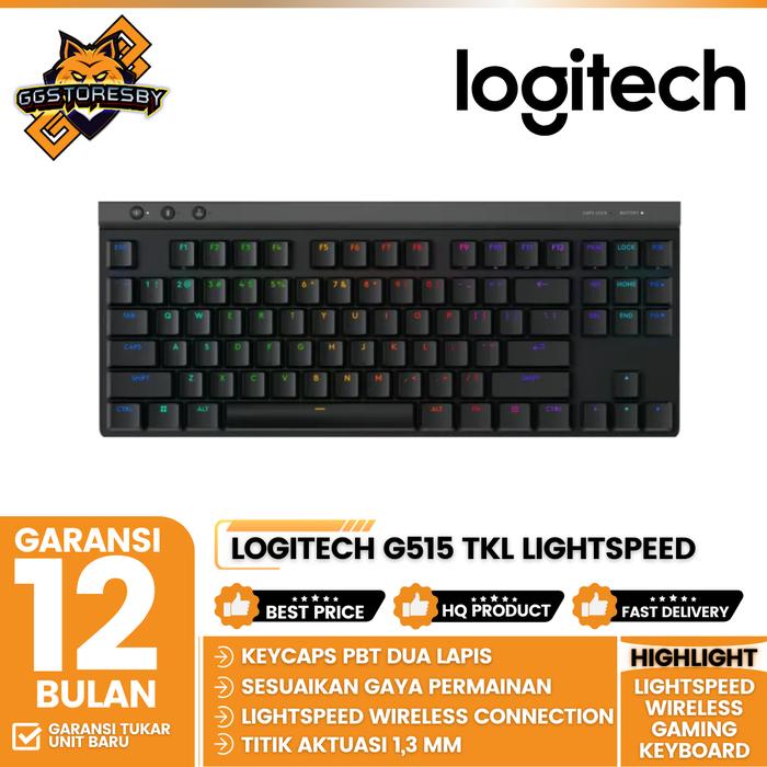 Gambar LOGITECH G515 TKL LIGHTSPEED WIRELESS Gaming Keyboard - BLACK dari GGSTORESBY undefined Tokopedia