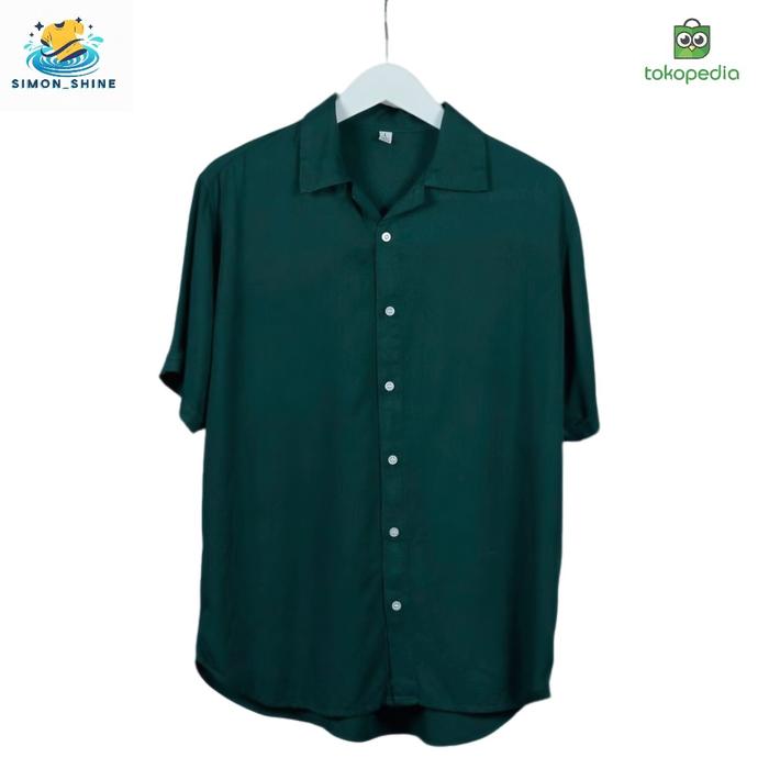 Gambar KEMEJA RAYON PRIA BAHAN ADEM DISKON - Dark Green, M dari SIMON SHINE undefined Tokopedia