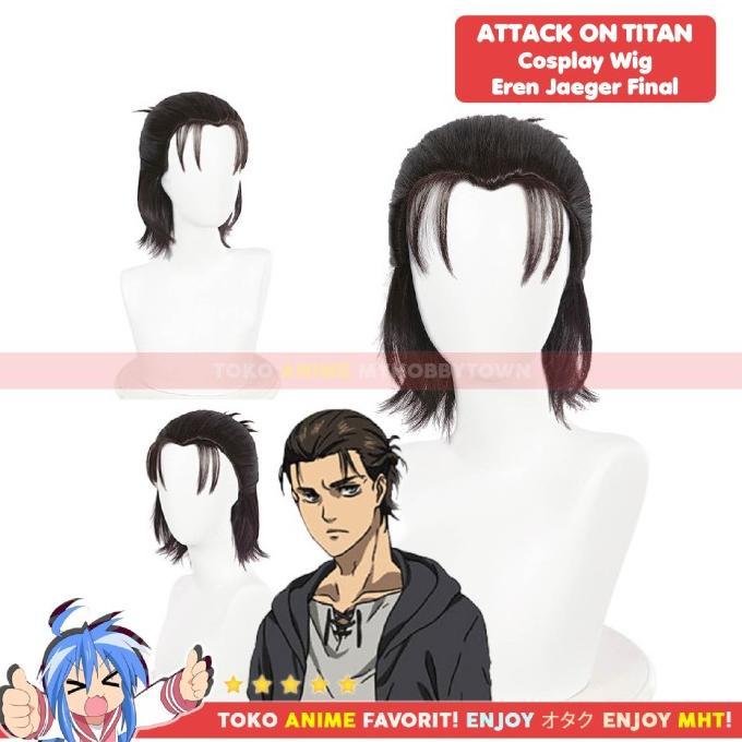 Gambar Wig Cosplay Anime Attack On Titan AOT : Eren Yeager Final Season dari st0ped official undefined Tokopedia