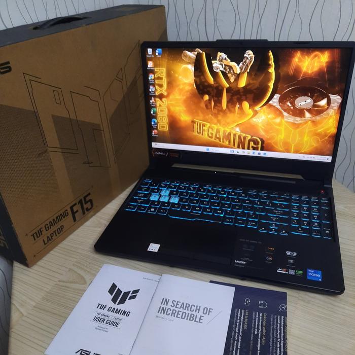 Asus Tuf Gaming F15 Fx506hf Intel Core I5-11400h Vga Nvidia Geoforce Rtx  2050 Ram Gb Ssd 512 Gb Mulus Like New
