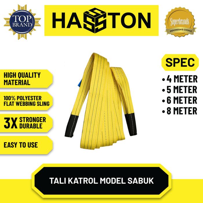 Gambar Hasston Tali Katrol Model Sabuk 3” x 6 m x 3 Ton (0100) dari Hasston Tools undefined 5 Tokopedia