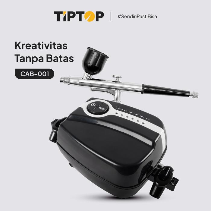 Gambar TIP TOP Air Brush Dual Action Mini Compressor / Mini Kompresor Air brush Serbaguna Tatoo Makeup Kue / CAB-001 (Hitam) & CAB-002 (Hijau) - Hitam dari Tip Top Tools Official Store undefined Tokopedia
