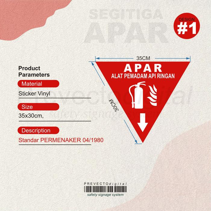 Gambar Sticker Label Segitiga APAR Alat Pemadam Api Ringan Fire Extinguisher Safety Sign Sticker - Design#1 dari prevecto digital undefined Tokopedia
