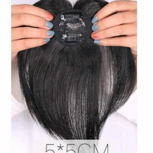 Gambar TOU WIG TOUPEE HUMAN HAIR asli penutup botak penambah volume clip - black dari st0ped official undefined Tokopedia