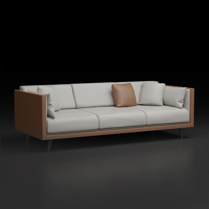 Gambar CAPRA DELUXE SERIES | Modern Minimalist Leather Sofa • Premium Faux Leather • Sofa Kulit Minimalis • Living Room • High End Export Quality • Ruang Tamu • Kulit Sintetis • Tebal, Empuk, Nyaman, Firm • [ 3 Three Seater ][ 2 Two Seater ][ 1 One Seater ] - Deluxe • 3 Seat dari xionco undefined Tokopedia