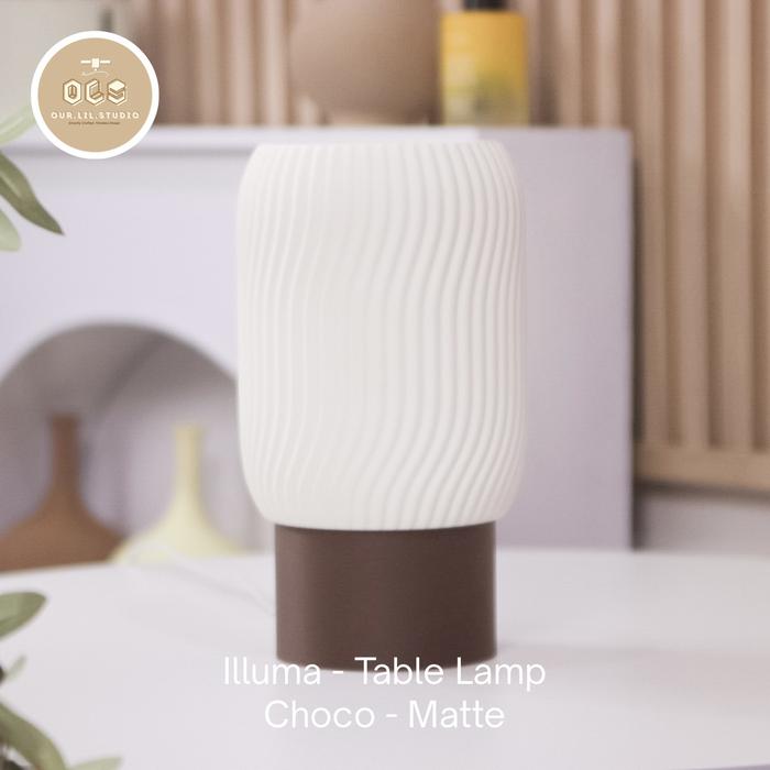 Gambar Illuma - Aesthetic Table Lamp Lampu Meja Estetik 3D Printed - Dark Chocolate, Transparent dari our_lil_studio undefined Tokopedia