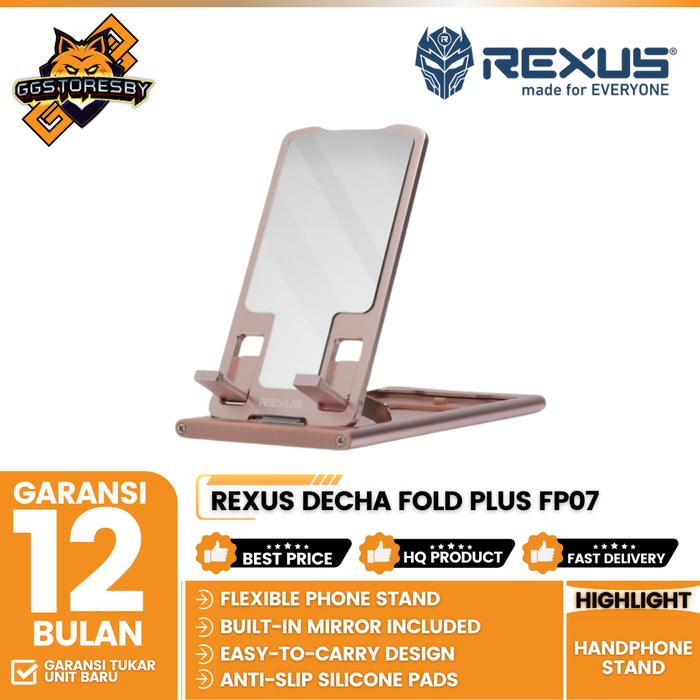 Gambar Rexus Decha Fold Plus FP07 Handphone Stand - Rose Gold dari GGSTORESBY undefined Tokopedia