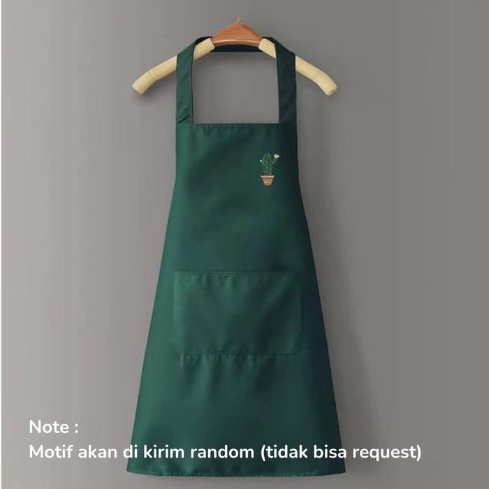 Gambar YHOME Apron Waterproof Celemek Masak Dapur Pria Wanita / Celemek Masak Dapur Barista Pria Wanita Waiters Coffee Original Y233 - green tanpa lap dari YHOME LIVING undefined Tokopedia