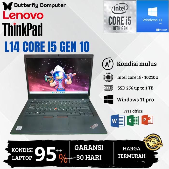 ThinkPad L14　10世代i5　16GB　512GB　Windows11 ThinkPad L14 10世代i5 16GB 512GB Windows11 Jual Laptop Lenovo