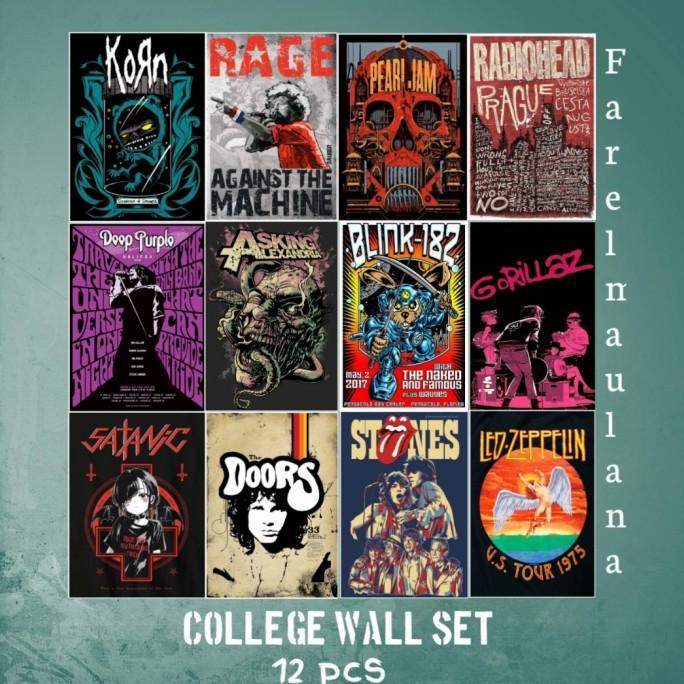 Gambar AnKn college wall kit band poster aesthetic /poster band satu set ukuran a4 - D dari Beccay'storee undefined Tokopedia