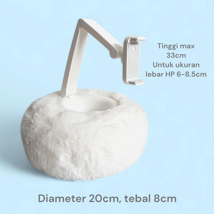 Gambar Bantal HP, Phone Holder Tripod Stand Pillow - Putih dari Cutteristic undefined Tokopedia