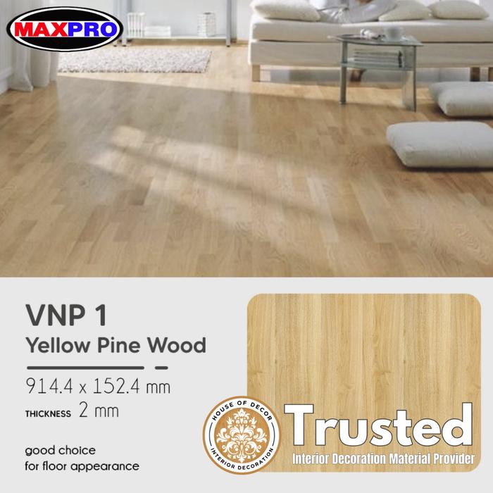 Gambar Lantai Vinyl 2mm MaxPro Pelapis lantai motif kayu 4,8m2 / box - VNP 01 dari houseofdecor7 undefined Tokopedia