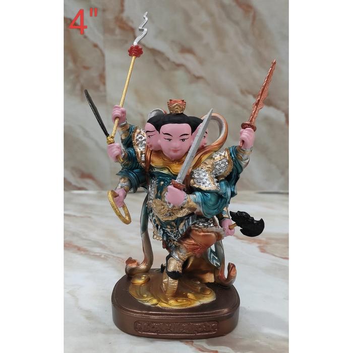 Gambar patung dewa Sam Tai Che / nezha / Naca / locia 3 muka - fiber - 4 inch dari toko epatung undefined Tokopedia