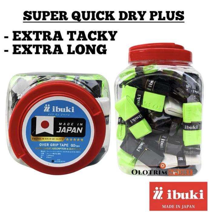 Gambar Grip Karet Ibuki Over Grip Quick Dry Super Absorption JAPAN Original - Super Quick Dry Plus, Blue dari Olotrim Sport undefined Tokopedia