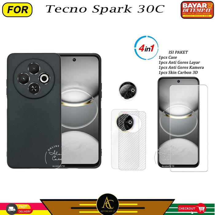 Gambar Paket 4IN1 Soft Case Tecno Spark 30C 30 Pro Slim Casing Premium Cover - 4IN1 TG BENING, SPARK 30C dari alvin star97 undefined Tokopedia