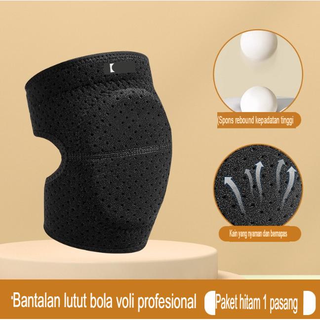 Gambar Pelindung Lutut Kneepad Dekker Volley Dance Bantalan Tebal SEPASANG - Classic Black, XS 15-35KG dari All Sporting Goods undefined Tokopedia