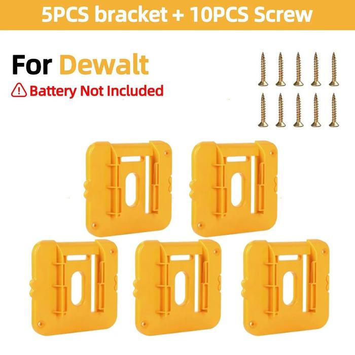 Gambar 5 Pack Machine Holder Battery Storage Rack for Dewalt/Makita/Milwaukee 14.4V 18V Li-ion Battery Wall Mount Tool Bracket Fixing - 5Pcs for DEWALT dari mexi12STORE undefined Tokopedia