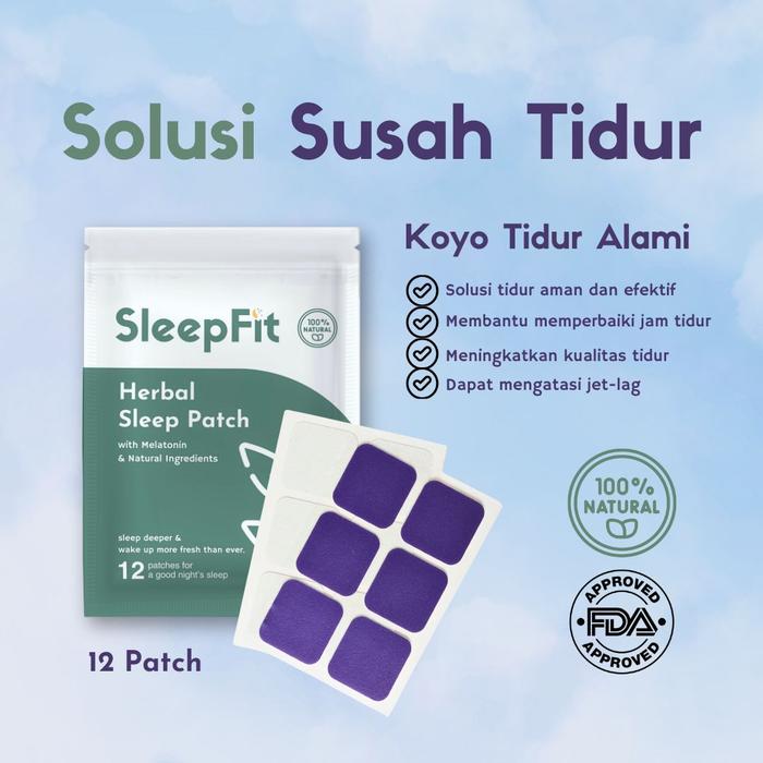 Gambar SleepFit - Herbal Sleep Patch - Melatonin - 12 Patch / Sachet - 12 Patch dari SleepFit undefined Tokopedia