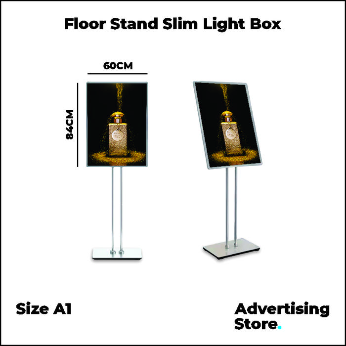 Gambar Stand Slim Light Box | LED Side Desk Menu | Stand Light Pad | Display Poster Neon Box | Poster Menu Menyala | Display Poster Berdiri | Standing LED Menu Poster Murah | Display Berdiri Menu | Display Advertising - A1 dari Advertising.Store undefined Tokopedia