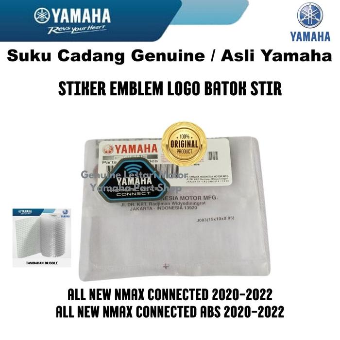 Gambar Emblem Stiker Logo Batok Stir All New Nmax Connected ABS Asli Yamaha Surabaya Motor dari Genuine Lestari Motor undefined Tokopedia
