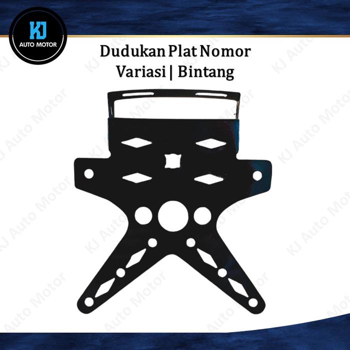 Gambar Dudukan Plat Nomor | Bracket Plat Nomor Motor Variasi Bintang / Kupu-Kupu - Biru dari KJ Auto Motor undefined 3 Tokopedia
