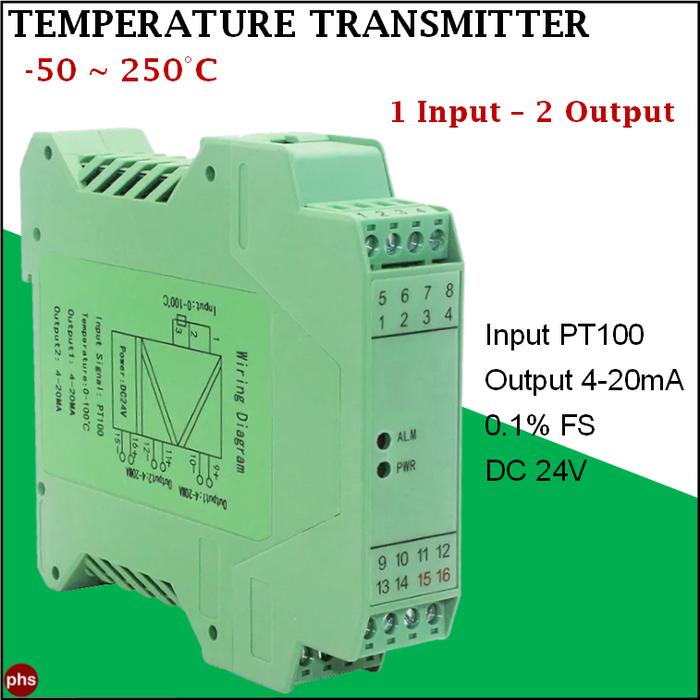 Gambar RTD PT100 Temperature Transmitter - DC 24V dari PLC HMI SCADA undefined Tokopedia