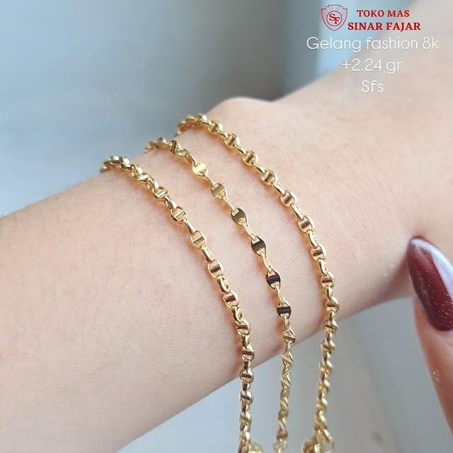 Gambar Gelang Tangan Rante Wanita Biji Timun Fashion Bracelets 8K/375 dari TOKO MAS SINAR FAJAR CGK undefined Tokopedia
