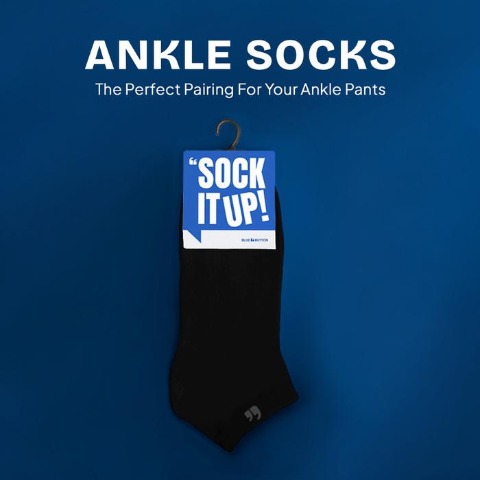 Gambar BlueButton Ankle Sock Kaos Kaki Semata Kaki - Black dari BlueButton undefined Tokopedia