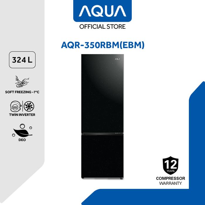 Gambar AQUA Elektronik Kulkas 2 Pintu Freezer Bawah AQR-350RBM(BK) - AQR-350RBM(EBM) dari AQUA Elektronik Indonesia undefined Tokopedia